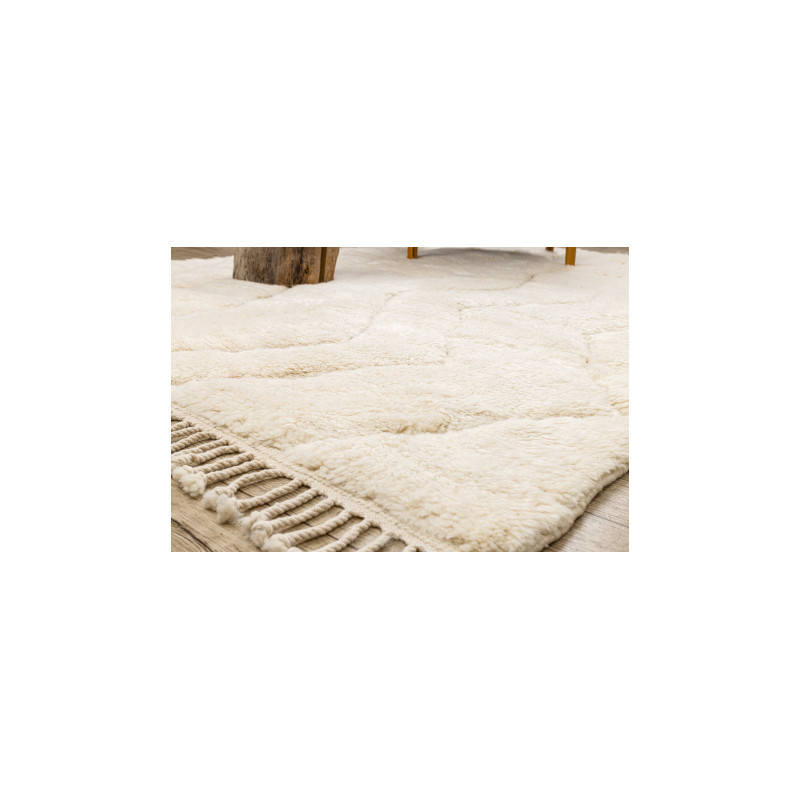 Dywan BERBER MR4315 Beni Mrirt berberyjski, ręcznie tkany z Maroka, Boho - beż 170x250cm