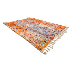 Dywan BERBER BJ1020 Boujaad berberyjski, ręcznie tkany z Maroka, Boho - beż / pomarańczowy 165x260cm
