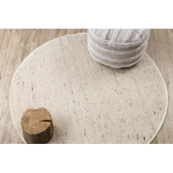 Dywan NEPAL koło 2100 beż - wełniany, dwustronny, naturalny koło 100cm