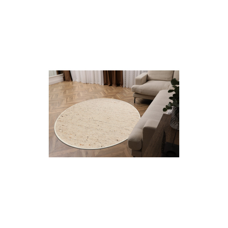 Dywan NEPAL koło 2100 beż - wełniany, dwustronny, naturalny koło 120cm