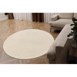 Dywan NEPAL 2100 koło natural, krem - wełniany, dwustronny, naturalny koło 100cm