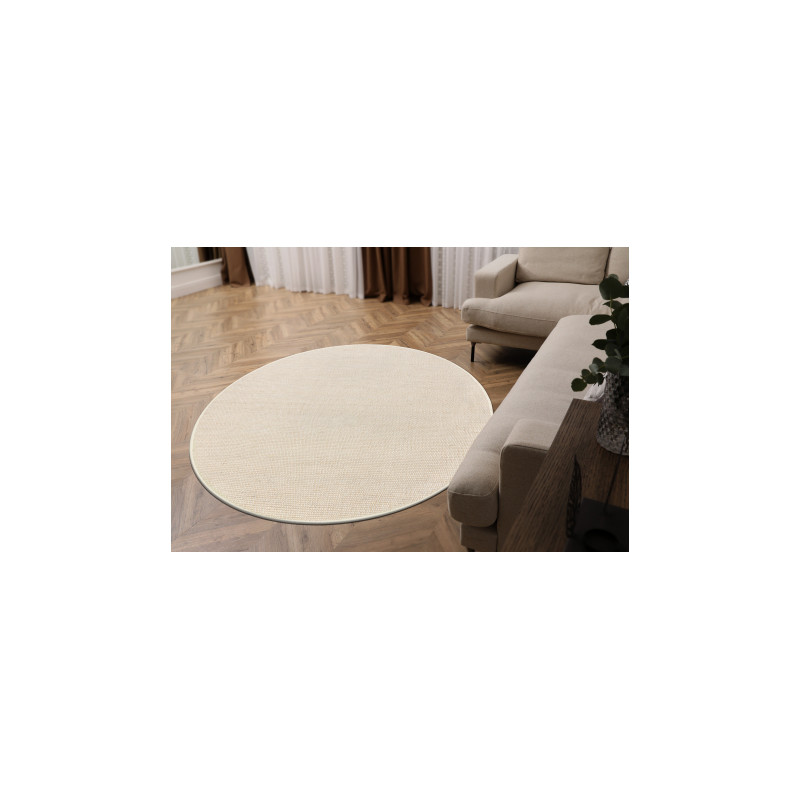Dywan NEPAL 2100 koło natural, krem - wełniany, dwustronny, naturalny koło 120cm
