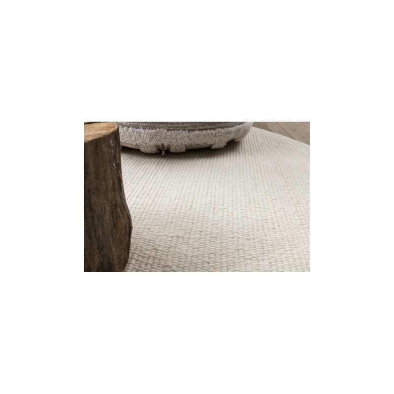 Dywan NEPAL 2100 koło natural, krem - wełniany, dwustronny, naturalny koło 120cm