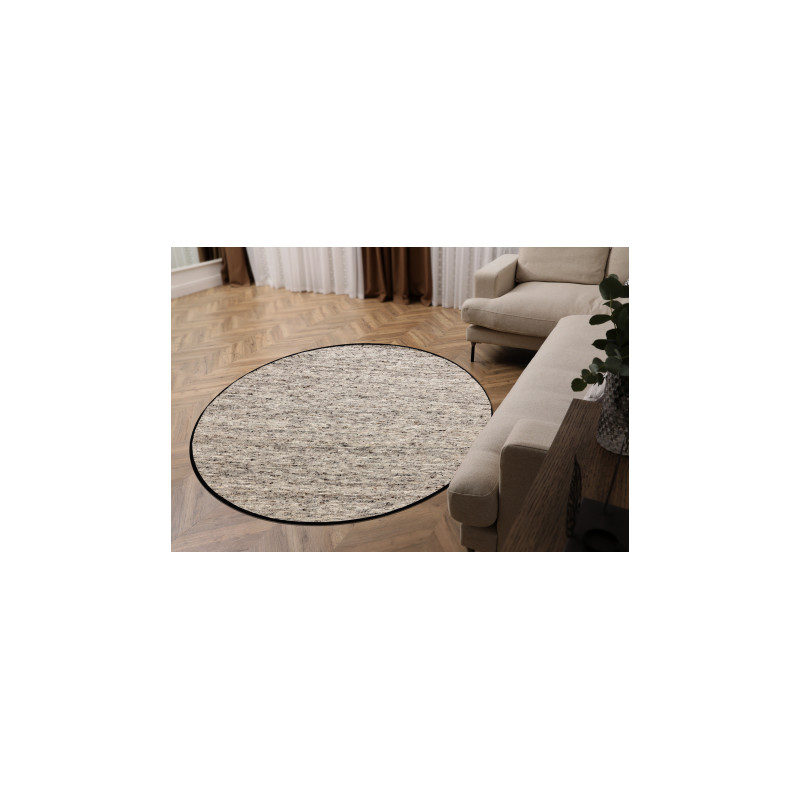 Dywan NEPAL 2100 koło natural szary - wełniany, dwustronny, naturalny koło 100cm