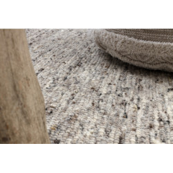 Dywan NEPAL 2100 koło natural szary - wełniany, dwustronny, naturalny koło 100cm