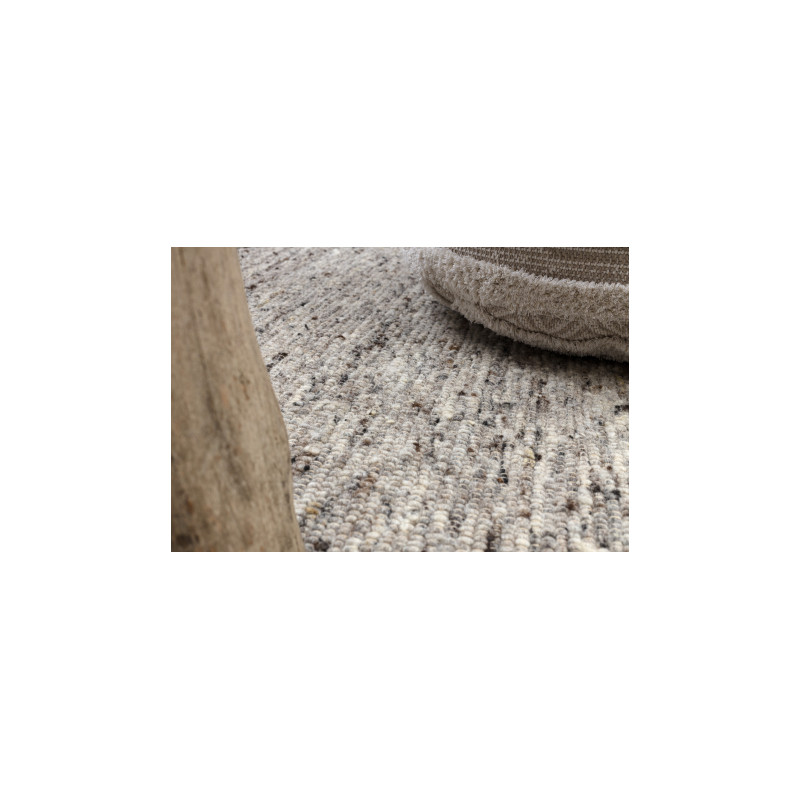 Dywan NEPAL 2100 koło natural szary - wełniany, dwustronny, naturalny koło 100cm