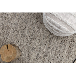Dywan NEPAL 2100 koło natural szary - wełniany, dwustronny, naturalny koło 120cm