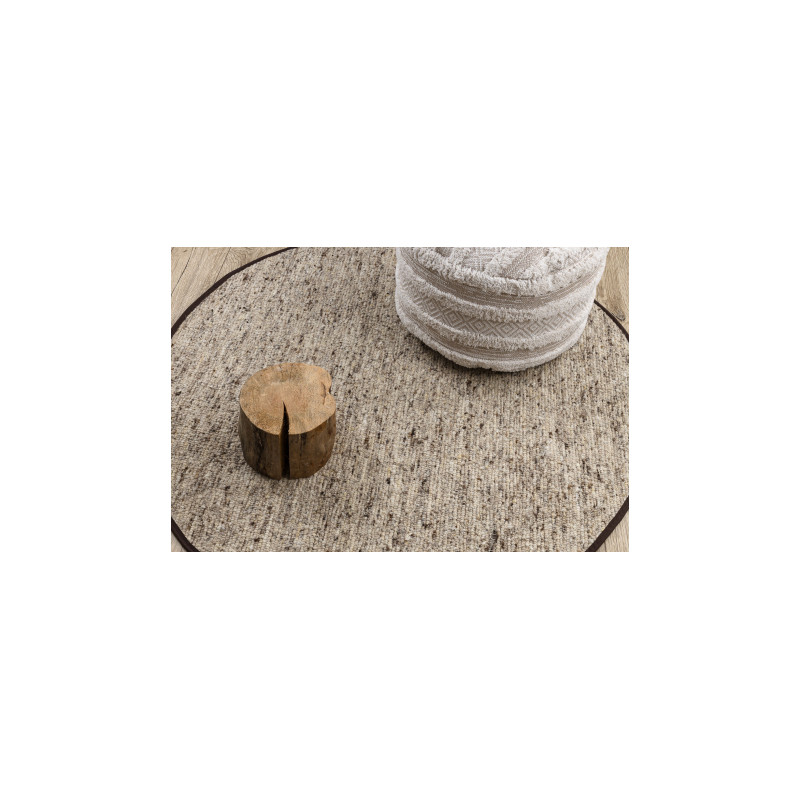 Dywan NEPAL 2100 koło sand, beż - wełniany, dwustronny, naturalny koło 160cm