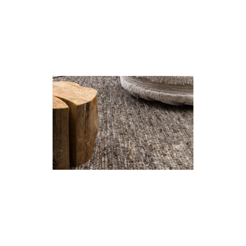 Dywan NEPAL 2100 koło stone, szary - wełniany, dwustronny, naturalny koło 120cm