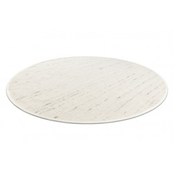 Dywan NEPAL 2100 koło biały / natural szary - wełniany, dwustronny, naturalny koło 120cm