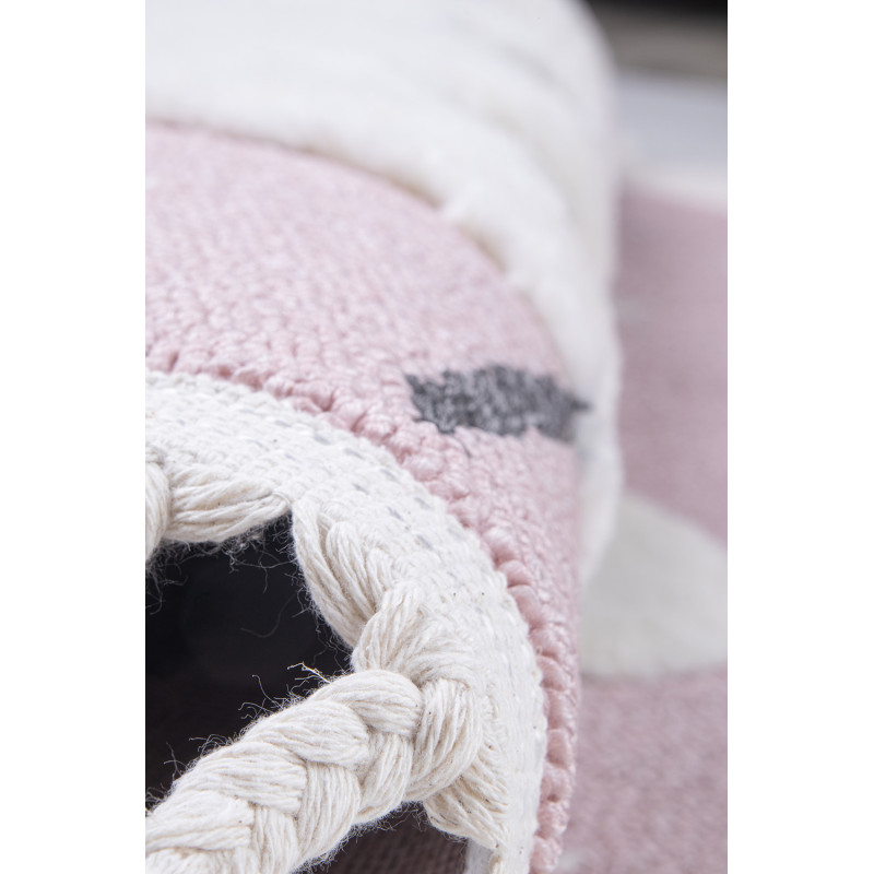 Dywan Skandi Kids A1096A PINK/CREAM KOŁO 120x120cm Dywan Skandi Kids A1096A PINK/CREAM KOŁO 120x120cm