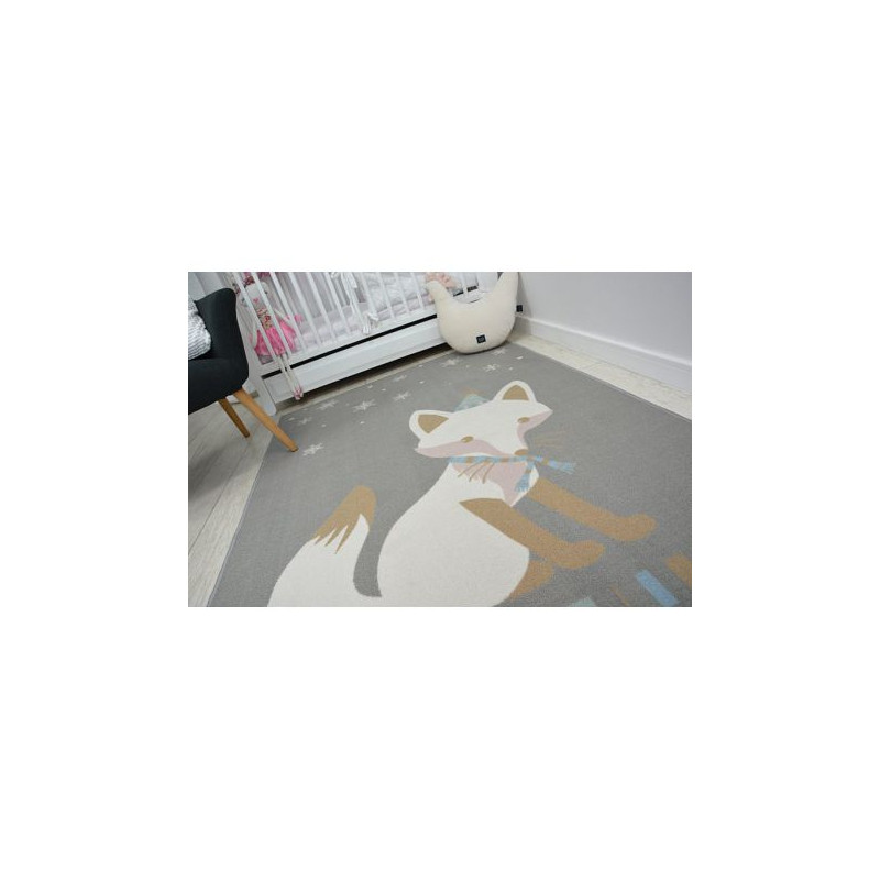 DYWAN dla dzieci LOKO Lisek szary antypoślizgowy 120x170cm