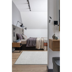 Dywan BUENOS 7005 shaggy jednolity, jednokolorowy srebrny 140x190cm