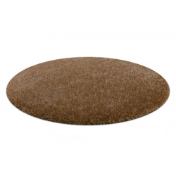 Dywan BUENOS koło 6650 shaggy jednolity, jednokolorowy beż koło 120cm