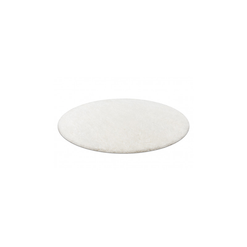 Dywan BUENOS koło 7001 shaggy jednolity, jednokolorowy biały koło 80cm