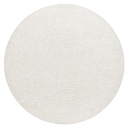 Dywan BUENOS koło 7001 shaggy jednolity, jednokolorowy biały koło 120cm