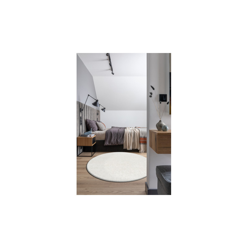 Dywan BUENOS koło 7001 shaggy jednolity, jednokolorowy biały koło 120cm Dywan BUENOS koło 7001 shaggy jednolity, jednokolorowy biały koło 120cm