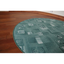 DYWAN TRIO zieleń koło  koło 150cm