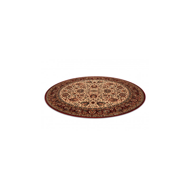 Dywan wełniany KASHQAI 4362 102 koło ornament beż / bordo koło 160cm Dywan wełniany KASHQAI 4362 102 koło ornament beż / bordo koło 160cm