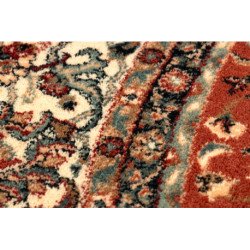 Dywan wełniany KASHQAI 4362 200 koło ornament bordo / beż koło 160cm