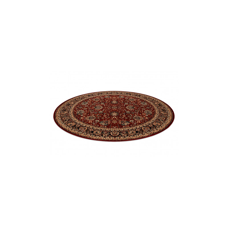 Dywan wełniany KASHQAI 4362 300 koło ornament bordo / czarny koło 160cm Dywan wełniany KASHQAI 4362 300 koło ornament bordo / czarny koło 160cm