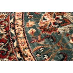 Dywan wełniany KASHQAI 4362 400 koło ornament zielony / bordo koło 120cm