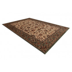 Dywan wełniany KASHQAI 4362 101 ornament beż / zielony 120x170cm