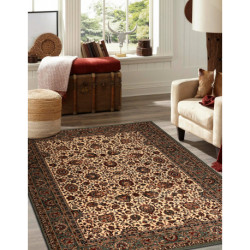 Dywan wełniany KASHQAI 4362 101 ornament beż / zielony 160x240cm Dywan wełniany KASHQAI 4362 101 ornament beż / zielony 160x240cm