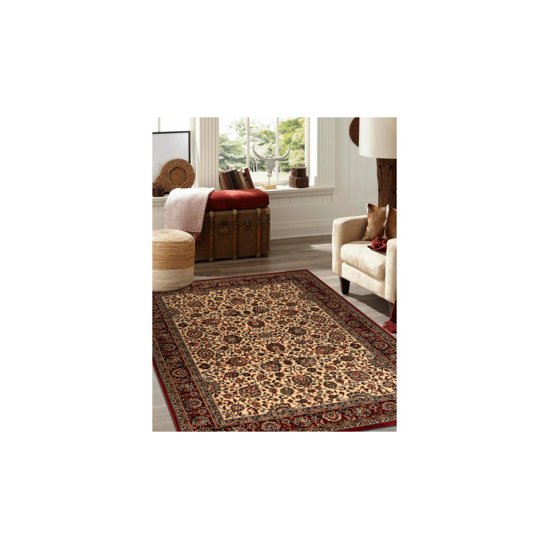 Dywan wełniany KASHQAI 4362 102 ornament beż / bordo 120x170cm Dywan wełniany KASHQAI 4362 102 ornament beż / bordo 120x170cm