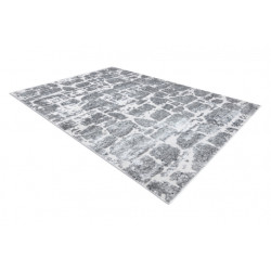 Dywan MEFE nowoczesny  6184 Kostka brukowa cegła - Strukturalny, dwa poziomy runa ciemnoszary 160x220cm
