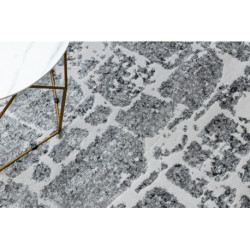 Dywan MEFE nowoczesny  6184 Kostka brukowa cegła - Strukturalny, dwa poziomy runa ciemnoszary 160x220cm
