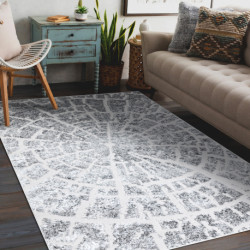 Dywan MEFE nowoczesny  6185 Pień drzewo drewno - Strukturalny, dwa poziomy runa szary 160x220cm