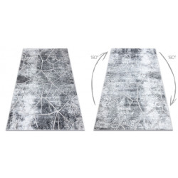Dywan MEFE nowoczesny  2783 Marmur - Strukturalny, dwa poziomy runa szary 80x150cm