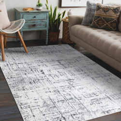 Dywan MEFE nowoczesny 8722 Linie vintage przecierany - Strukturalny, dwa poziomy runa szary / biały 200x290cm Dywan MEFE nowoczesny 8722 Linie vintage przecierany - Strukturalny, dwa poziomy runa szary / biały 200x290cm