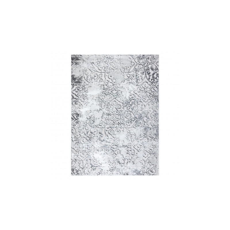 Dywan MEFE nowoczesny  8724 Ornament vintage przecierany - Strukturalny, dwa poziomy runa szary 120x170cm
