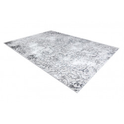 Dywan MEFE nowoczesny  8724 Ornament vintage przecierany - Strukturalny, dwa poziomy runa szary 160x220cm