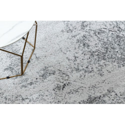 Dywan MEFE nowoczesny  8731 Przecierany vintage - Strukturalny, dwa poziomy runa szary 280x370cm