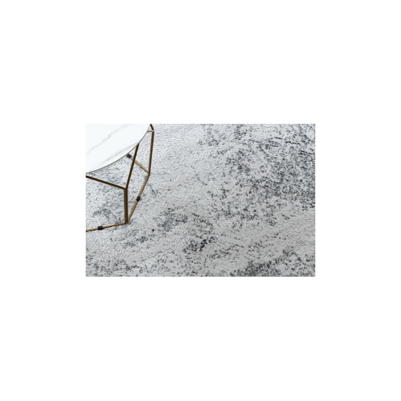Dywan MEFE nowoczesny  8731 Przecierany vintage - Strukturalny, dwa poziomy runa szary 280x370cm