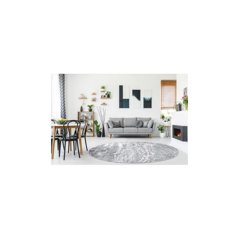 Dywan MEFE nowoczesny Koło 6182 Beton - Strukturalny, dwa poziomy runa szary koło 160cm Dywan MEFE nowoczesny Koło 6182 Beton - Strukturalny, dwa poziomy runa szary koło 160cm