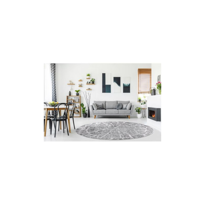 Dywan MEFE nowoczesny Koło 6185 Pień drzewo drewno - Strukturalny, dwa poziomy runa szary koło 120cm Dywan MEFE nowoczesny Koło 6185 Pień drzewo drewno - Strukturalny, dwa poziomy runa szary koło 120cm