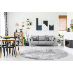 Dywan MEFE nowoczesny Koło 8731 Przecierany vintage - Strukturalny, dwa poziomy runa szary koło 200cm Dywan MEFE nowoczesny Koło 8731 Przecierany vintage - Strukturalny, dwa poziomy runa szary koło 200cm