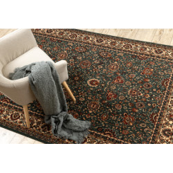 Dywan wełniany KASHQAI 4362 410 ornament zielony / beż 120x170cm