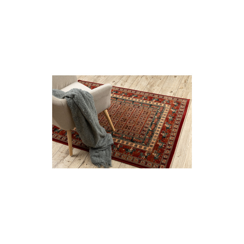 Dywan wełniany KASHQAI 4301 300 orientalny, ramka terakota / zielony 120x170cm Dywan wełniany KASHQAI 4301 300 orientalny, ramka terakota / zielony 120x170cm