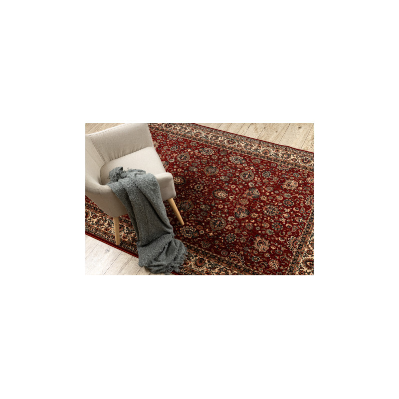 Dywan wełniany KASHQAI 4362 302 ornament bordo / beż 120x170cm