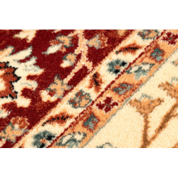 Dywan wełniany KASHQAI 4303 106 Kwiaty, ramka beż / bordo 160x240cm Dywan wełniany KASHQAI 4303 106 Kwiaty, ramka beż / bordo 160x240cm