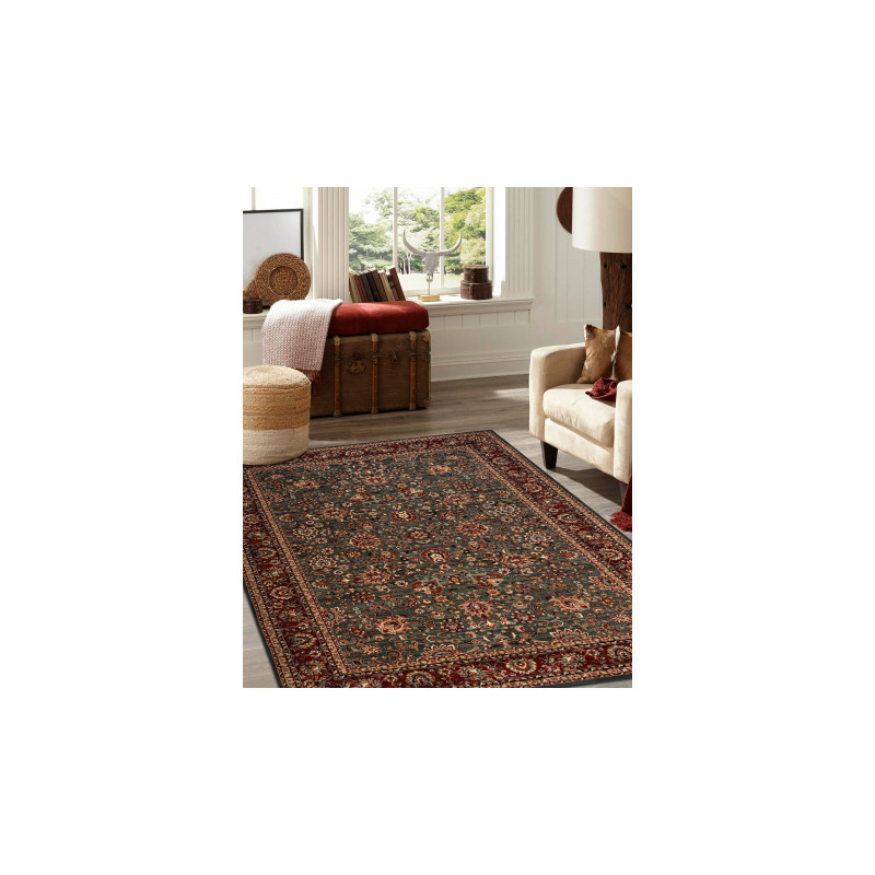 Dywan wełniany KASHQAI 4362 400 ornament zielony / bordo 200x300cm