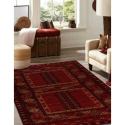 Dywan wełniany KASHQAI 4349 500 orientalny, ramka bordo 160x240cm Dywan wełniany KASHQAI 4349 500 orientalny, ramka bordo 160x240cm