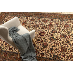 Dywan wełniany KASHQAI 4362 103 Kwiaty, ramka beż / bordo 120x170cm Dywan wełniany KASHQAI 4362 103 Kwiaty, ramka beż / bordo 120x170cm
