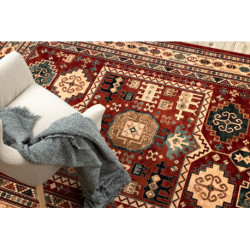 Dywan wełniany KASHQAI 4306 300 orientalny, ramka terakota / beż 120x170cm