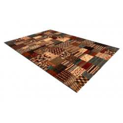 Dywan wełniany KASHQAI 4353 990 Patchwork terakota / beż 135x200cm